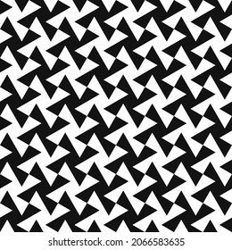 Black and white curves are curved angular shapes. Vector seamless and abstract.