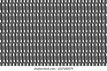 Black and white curvy lines pattern. Modern batik pattern.