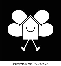 casas y flores sencillas y lujosas en blanco y negro, aptas para todos los campos