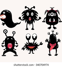 Black and White Cute Moster