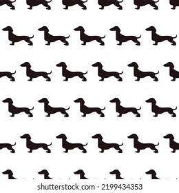 Black and white dachshunds pattern.