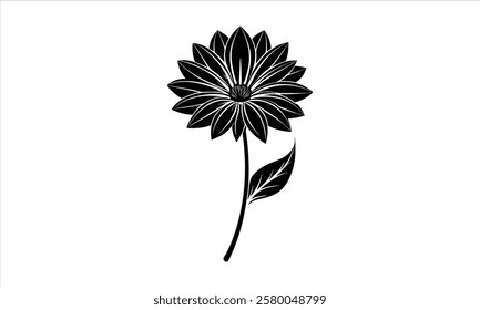  A Black and White Daisy Illustration