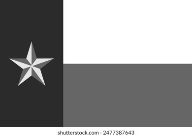 Black and white Dallas flag.
Vector illustration flag of Dallas County, Texas, USA. Patriotic sign. National emblem banner.