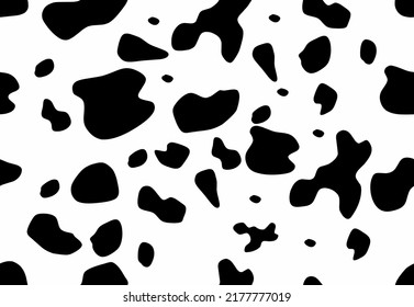 Black white Dalmatian seamless pattern