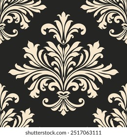 Schwarz und weiß Damast Vektor nahtlose Muster. Vintage, Paisley-Elemente. Traditionelle türkische Motive. Ideal für Stoff und Textilien, Tapeten, Verpackungen oder jede gewünschte Idee.