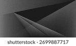 Black white dark gray abstract background. Geometric pattern shape. Line triangle polygon angle. Gradient. Shadow. Matte. 3d effect. Rough grain grungy. Design. Template. Presentation.