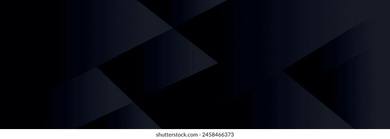 Schwarzer weißer dunkelgrauer abstrakter Hintergrund. Geometrische Musterform. Liniendreieck-Polygonwinkel. Farbverlauf. Schatten.
