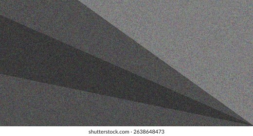 Black white dark gray abstract background. Geometric pattern shape. Line triangle polygon angle. Gradient. Shadow. Matte. 3d effect. Rough grain grungy. Design.