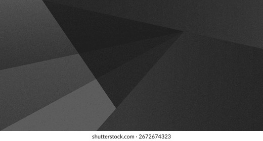 Fondo abstracto gris oscuro blanco negro. Forma de patrón geométrico. Ángulo de polígono de triángulo de línea. Gradiente. Sombra. Mate. Efecto 3D. Grano áspero, grungy. Diseño.