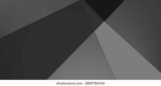 Black and white dark gray abstract background.Geometric pattern shapes.Rough and shabby grain.
