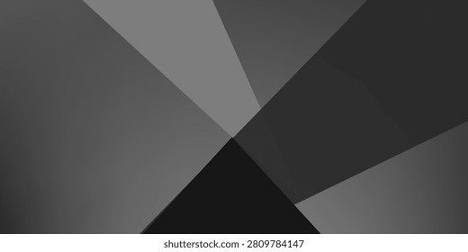 Black and white dark gray abstract background.Geometric pattern shapes.Rough and shabby grain.