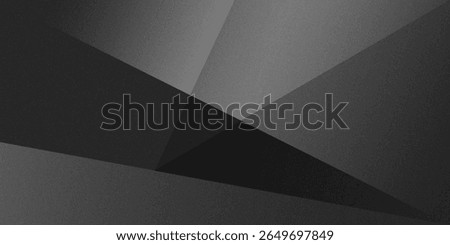 Black and white dark gray abstract background.Geometric pattern shapes.Rough and shabby grain.