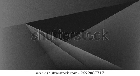 Black white dark gray abstract background. Geometric pattern shape. Line triangle polygon angle. Gradient. Shadow. Matte. 3d effect. Rough grain grungy. Design. Template. Presentation.