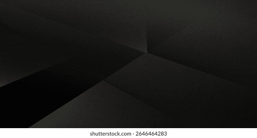 Black white dark gray silver abstract pattern background. Geometric shape. Line triangle angle fold polygon diamond 3D. Gradient. Rough grain noise. Light shadow. Matte shimmer. Design. Minimum.