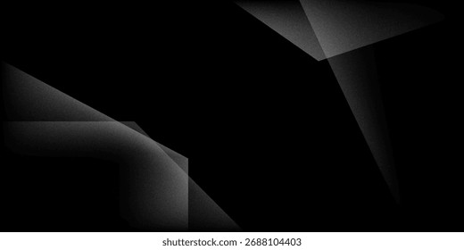 Fondo de patrón abstracto de plata gris oscuro blanco negro. Forma geométrica. Línea triángulo ángulo pliegue polígono diamante 3D. Gradiente. Ruido de grano áspero. Sombra clara.