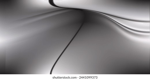 Black white dark gray silvery abstract background. Color gradient. Wave. Rough grain grainy grungy noise dust. Brushed matte shimmery blur. Light. Metallic steel metal effect. Design.