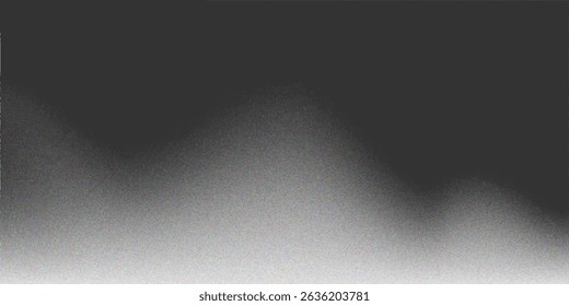 Black white dark gray silvery abstract background. Color gradient. Wave. Rough grain grainy grungy noise dust. Brushed matte shimmery blur. Light. Metallic steel metal effect. Design.