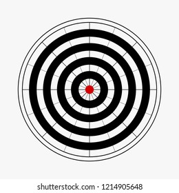 Black and white dart board background, vector eps10