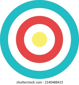 Black  white dartboard on white background. Target for gun and arrow. 