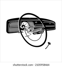 black and white dashboard vector, good for design reference