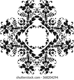 black and white decor of the elements  a symmetrical geometric lines