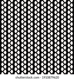 Black and white decoration, a lattice pattern. Ornament with mesh and stripes.