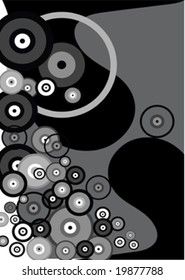 black and white decorative circle