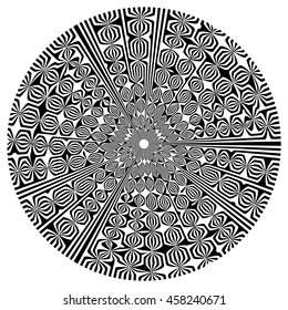Black and White Decorative Circle