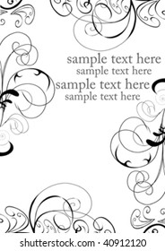 black and white decorative design with place for text