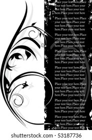 black and white decorative design with place for text