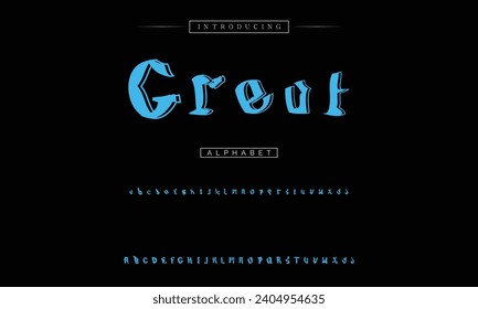 Fuente decorativa en blanco y negro en estilo graffiti con efecto spray. Ideal para patrones, impresión de tela, tiendas y muchos otros usos