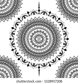 Black and White Decorative Madala Vector Art Graphic, Template, design, Background, Chakra, Vector, Art, illustration, Website Banner, Posters, Card