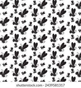 Black and white decorative pattern