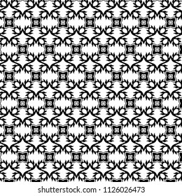 Black and white decorative pattern for wallpaper, textile designing and printing