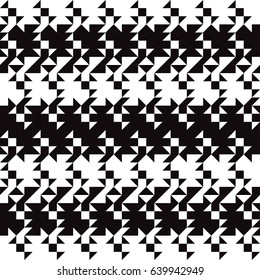 Black and white decorative seamless pattern