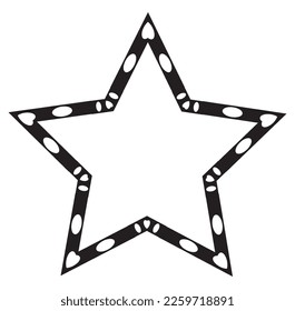 Estrella Decorativa Negra Y Blanca