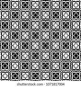 Black White Decorative Wallpaper Background Pattern Stock Vector 