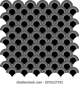 Black and white decorative wallpaper background pattern