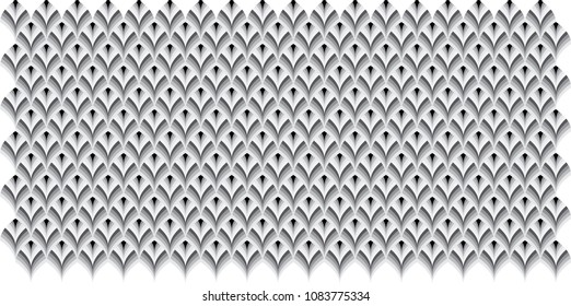 Black and white decorative wallpaper background pattern