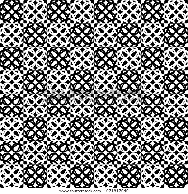 Black White Decorative Wallpaper Background Pattern Stock Vector