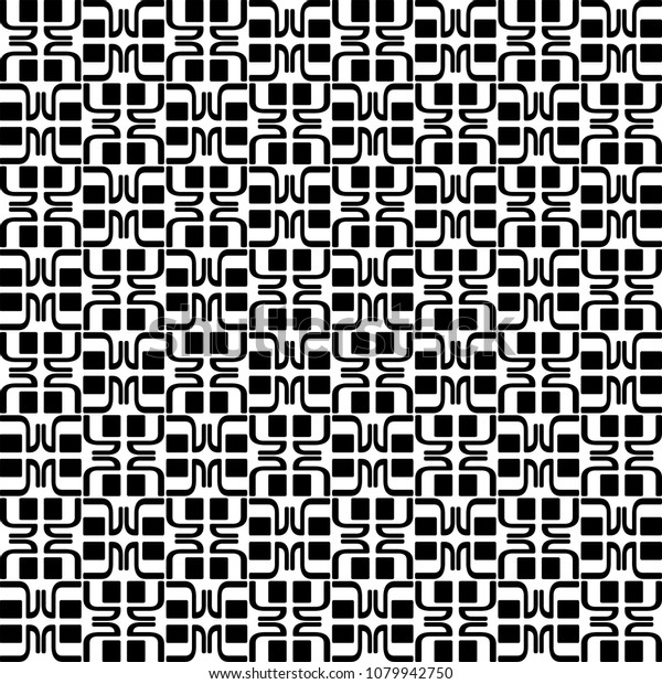 Black White Decorative Wallpaper Background Pattern Stock Vector