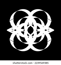 Black and white design. Abstract striped background. Abstract geometrical background. Vector illustration kaleidoscope.