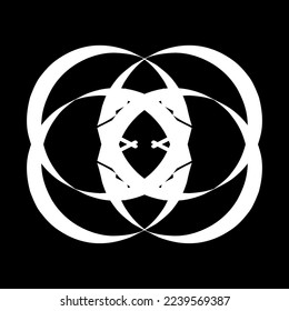 Diseño en blanco y negro. Resumen de fondo rayado. Fondo geométrico abstracto. Ilustración vectorial kaleidoscope.
