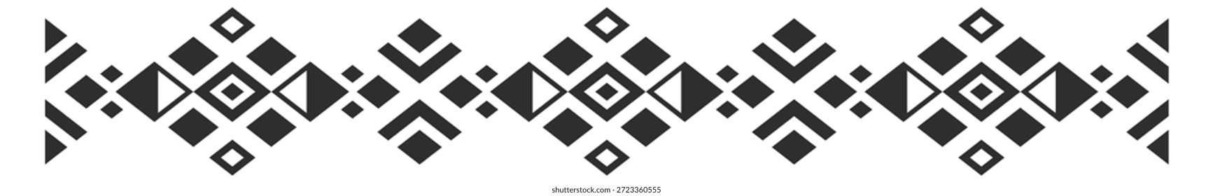 A black and white design with a diamond pattern