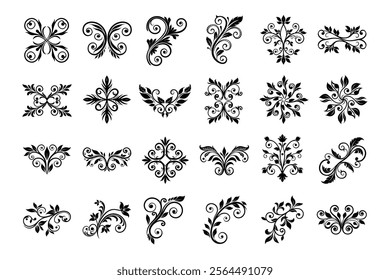 black and white design element illustration