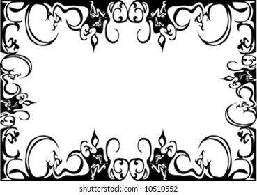 black and white design ornament
