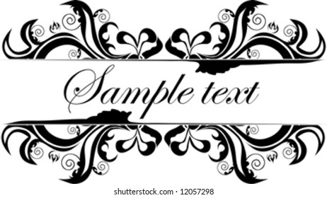 black and white design ornament