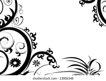 black and white design ornament