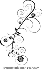 black and white design ornament