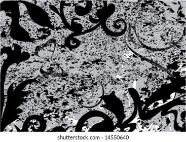 black and white design ornament